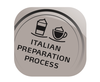 Itališkas paruošimo procesas suteikia Jums galimybę pajusti autntišką skonį, dėka tinkama tvarka sudedamų ingredientų - tiksliai pagal Itališką receptą. Taigi ruošiant „Latte Macchiato“, „Espresso“ supilama po pieno putų, o ruošiant „Cappuccino“
ingredientai dedami atvirkštine tvarka. Itališkas paruošimo procesas suteikia Jums galimybę pajusti autntišką skonį, dėka tinkama tvarka sudedamų ingredientų - tiksliai pagal Itališką receptą. Taigi ruošiant „Latte Macchiato“, „Espresso“ supilama po pieno putų, o ruošiant „Cappuccino“
ingredientai dedami atvirkštine tvarka.